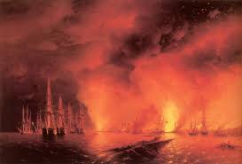 Синопской сражение - И. К. Айвазовский. "Синопский бой 1853 года"